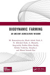 Book cover for “Biodynamic Farming: An Ancient Agriculture Wisdom,” featuring flowing gray line art and maroon accents; scholarly, natural tone.