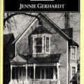Alt text: Cover of "Jennie Gerhardt" by Theodore Dreiser, showing a black and white image of an old house. The design conveys a classic and historical tone.