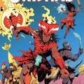 Comic book cover titled "Tales of the Orishas" shows vibrant characters in dynamic action poses, wielding weapons against a dramatic celestial background.