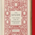 Cover of "The Study: The Inner Life of Renaissance Libraries" by Andrew Hui, featuring intricate red decorative designs.