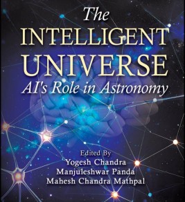 Cover of "The Intelligent Universe: AI's Role in Astronomy" features a cosmic network with bright nodes, symbolizing interconnected galaxies.